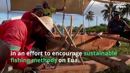 The Tongan island using canoes to tackle climate change
