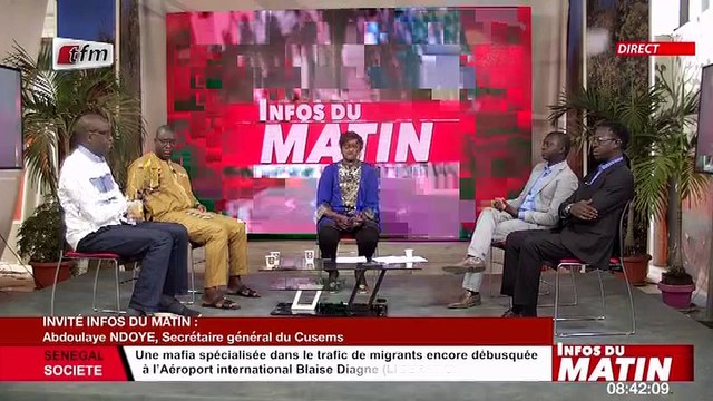 Abdoulaye Ndoye, Secrétaire général du Cusems invité dans infos du matin du 05 Octobre 2021