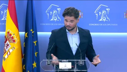 Rufián tras el acuerdo de Presupuestos entre PSOE y UP: "Que nadie cuente con el voto de ERC"