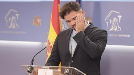 Rufián recuerda a Podemos que "no somos sus hermanos pequeños" y que su voto es "imprescindible"