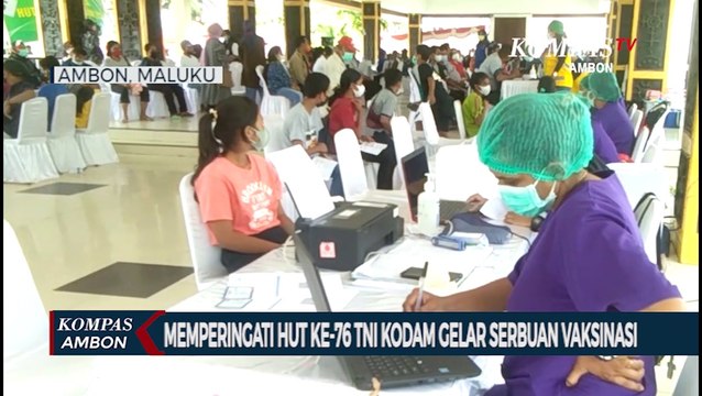 Hut Ke-76 TNI Kodam XVI Gelar Serbuan Vaksinasi