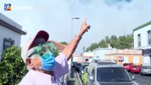 El viento arrastra hacia El Hierro la nube de ceniza que emana del volcán de La Palma