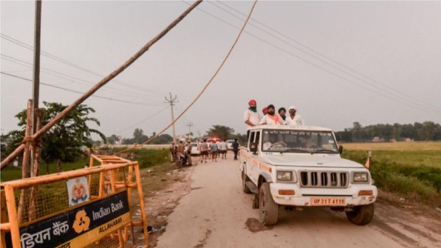 Drones monitoring situation in Lakhimpur-Sitapur