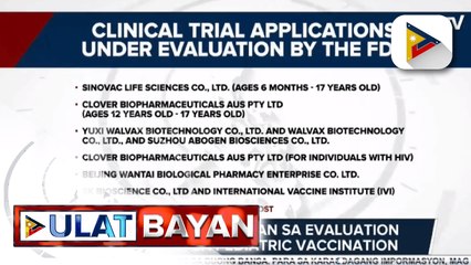 Walong kumpanya, inaprubahan ng FDA para sa clinical trial sa PHL; FDA: Anim na kumpanya, dadaan sa evaluation para sa COVID-19 vaccine clinical trial