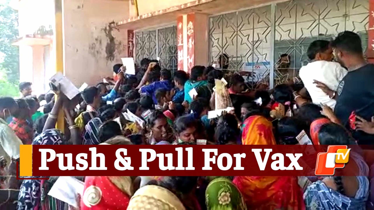 Mad Rush For COVID19 Vaccines At Vaccination Ce...
