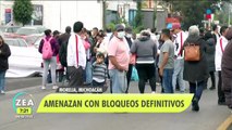 Maestros en Michoacán amenazan con bloqueos definitivos