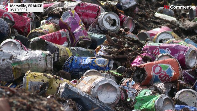 Rubbish litters Marseille beaches a day after heavy storms