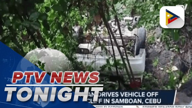Businessman drives vehicle off a 40-meter cliff in Samboan, Cebu | via John Aroa
