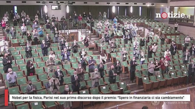 Nobel per la fisica, Parisi nel suo primo discorso: “Spero in finanziaria ci sia cambiamento”