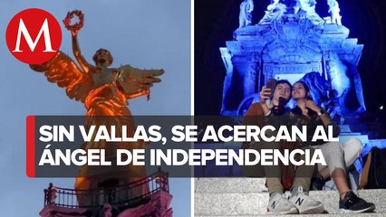 Tras dos años, retiran vallas metálicas del Ángel de la Independencia en CdMx