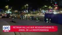 Retiran vallas que resguardaban el Ángel de la Independencia