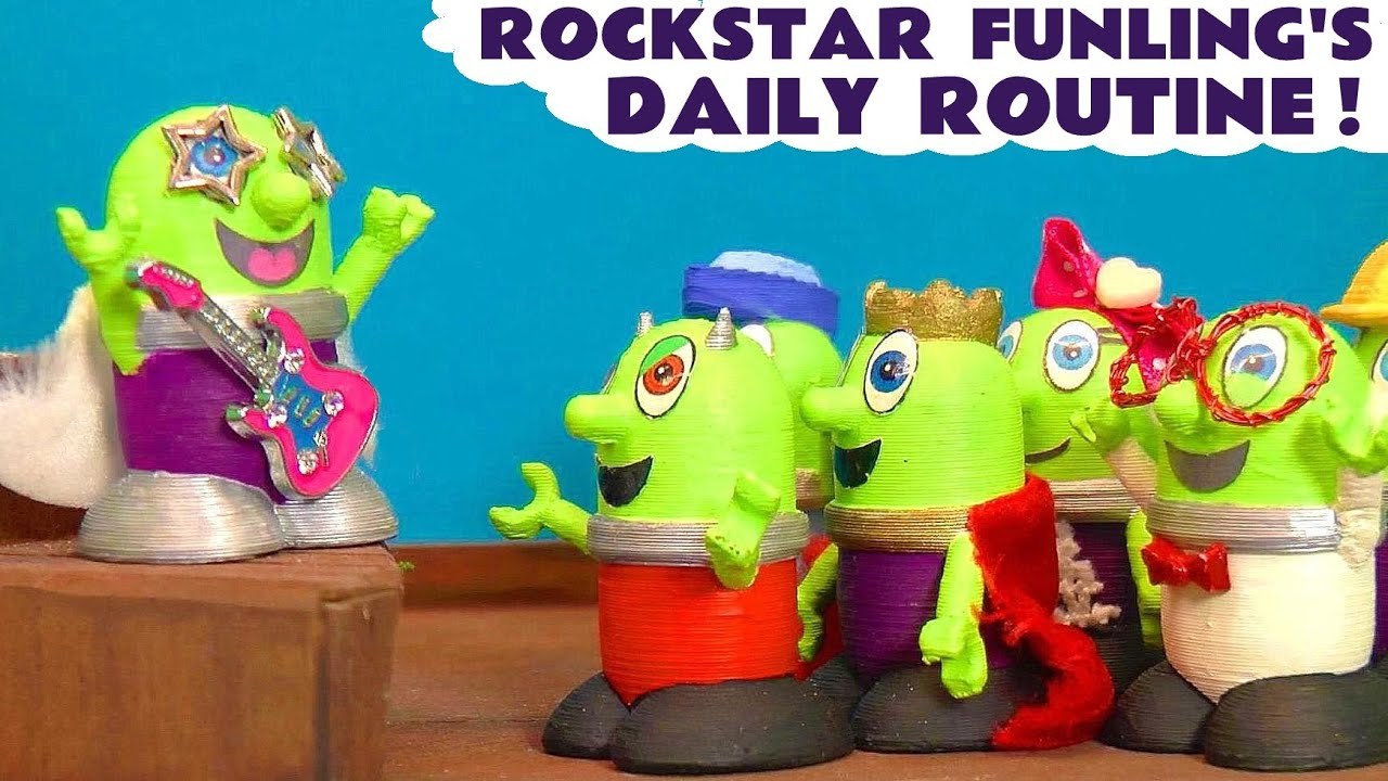 Funny Funlings Rockstar Funling Daily Routine in this Toy Stop Motion ...