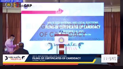 Filing of Certificates of Candidacy for 2022 National and Local Elections