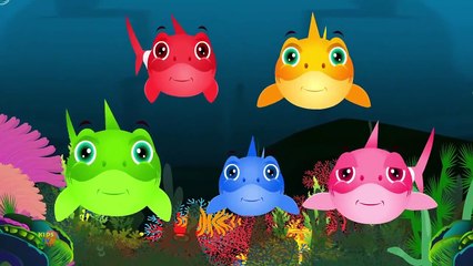 Sharks color _ Finger Family _ हिंदी में रंग सीखना _ Hindi Nursery Rhymes _ Baby Colors Song