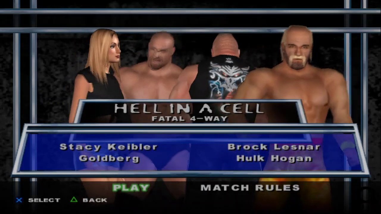 Here Comes the Pain Stacy Keibler(ovr 100) vs Goldberg vs Brock Lesnar vs Hulk Hogan