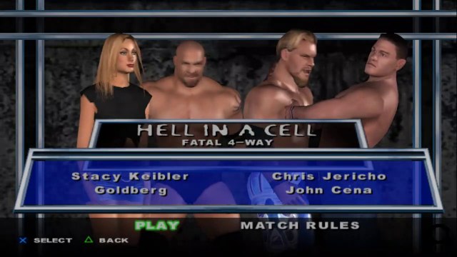Here Comes the Pain Stacy Keibler(ovr 100) vs Goldberg vs Chris Jericho vs John Cena