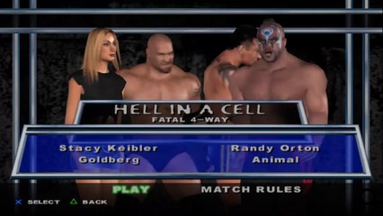 Here Comes the Pain Stacy Keibler(ovr 100) vs Goldberg vs Randy Orton vs Animal