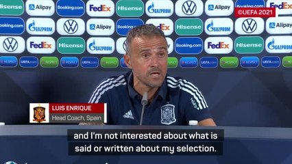 Enrique defends squad selection ahead of Italy semi-final