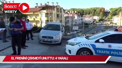 El frenini çekmeyi unuttu, otomobil öğrencilere çarptı