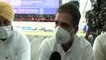 Rahul Gandhi sits on Dharna at Lucknow Airport