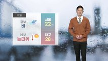 [날씨] 내일 중부 중심으로 비...남부 늦더위 / YTN