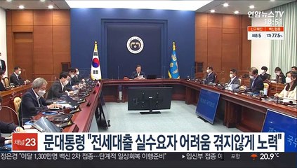 문대통령 "전세대출 실수요자 어려움 겪지 않도록 노력"