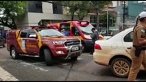 Carros se envolvem em forte colisão entre as Ruas Paraná e Sete de Setembro