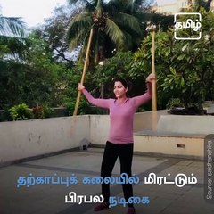 Actress Sai Dhansika's Silambam Videos Sets Internet On Fire