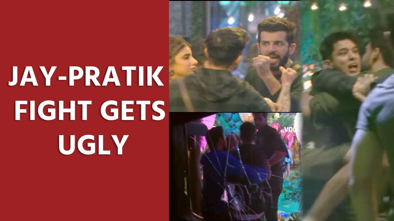 'Bigg Boss 15': Jay and Pratik push each other, break glass divider