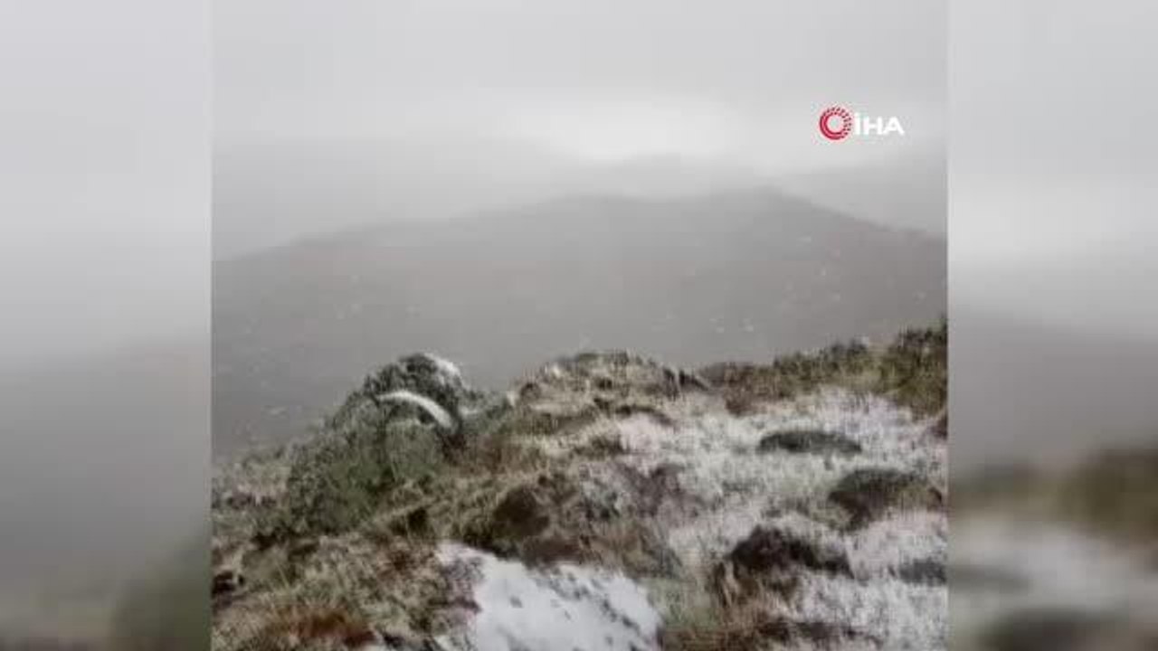 Iğdır'ın yüksek kesimlerinde kar yağışı etkili oldu
