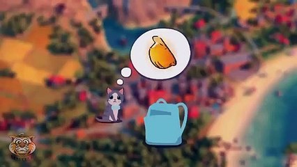 Children's cartoon film takes care of small cats left by the parent