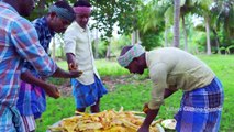 GOAT LEG FRY _ Cooking and Eating Full Goat Mutton Legs _ Simple Mutton Fry Reci