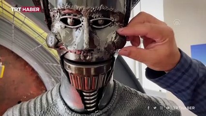 İnşaat atıkları sanat eserine dönüştü