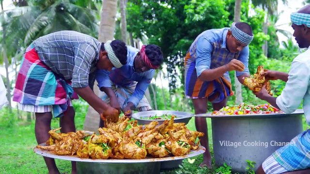 FULL CHICKEN ROAST - Whole Fried Chicken Recipe Cooking in village - Free Range Chicken Recipe