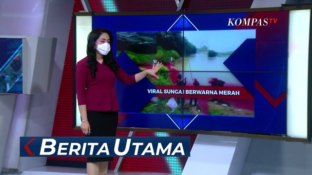 Tercemar Limbah Pabrik, Sungai Cisadane Berubah Jadi Warna Merah