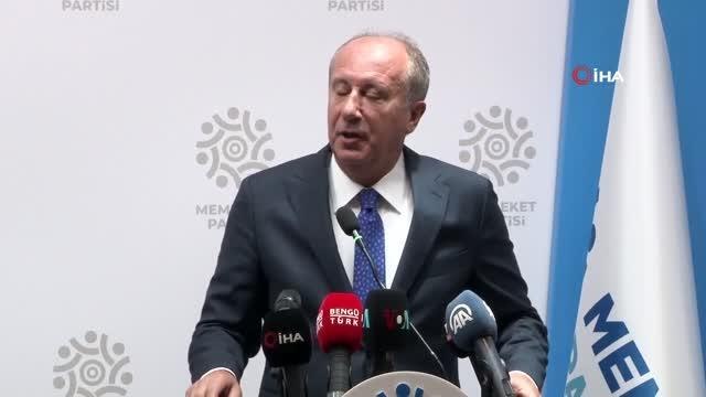 Memleket Partisi Genel Başkanı İnce: Parlamenter sistem için toplanan partilerden teklif gelirse değerlendiririz