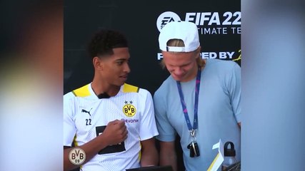 La reacción de Haaland cuando ve su nota en el FIFA... y las de Mbappé y Lewandowski