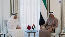 محمد بن زايد يستقبل نائب رئيس الوزراء وزير خارجية قطر