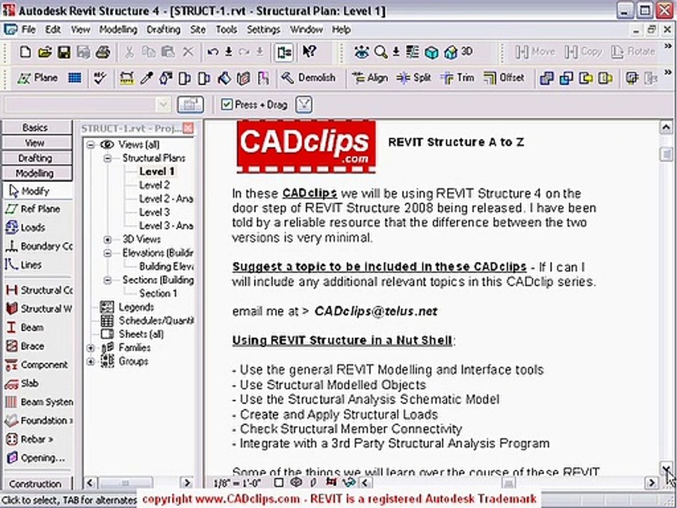 REVIT Structure Training OVERVIEW