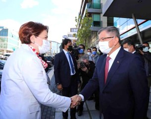 İYİ Parti lideri Akşener'den Ahmet Davutoğlu'na ziyaret