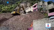 Derriban 11 casas dañadas en el Cerro del Chiquihuite