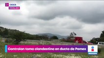 Controlan fuga de gas en ducto de Pemex en Hidalgo