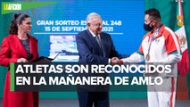 AMLO y Ana Guevara entregan estímulos económicos a atletas de Tokio 2020