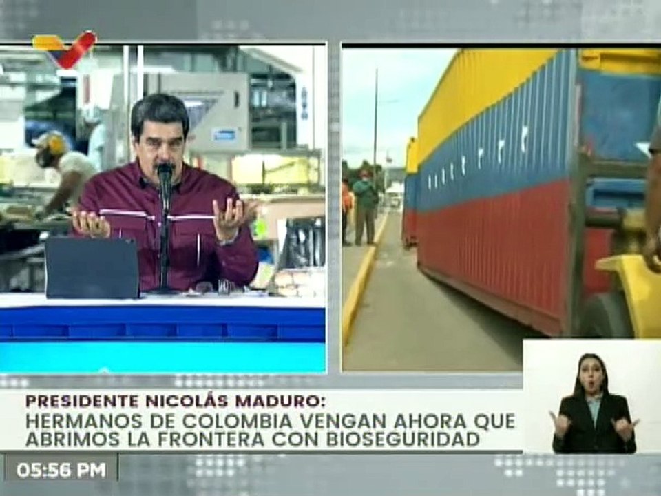 Pdte. Nicolás Maduro: "Colombianos los invito a venir para trabajar con nuevas inversiones"