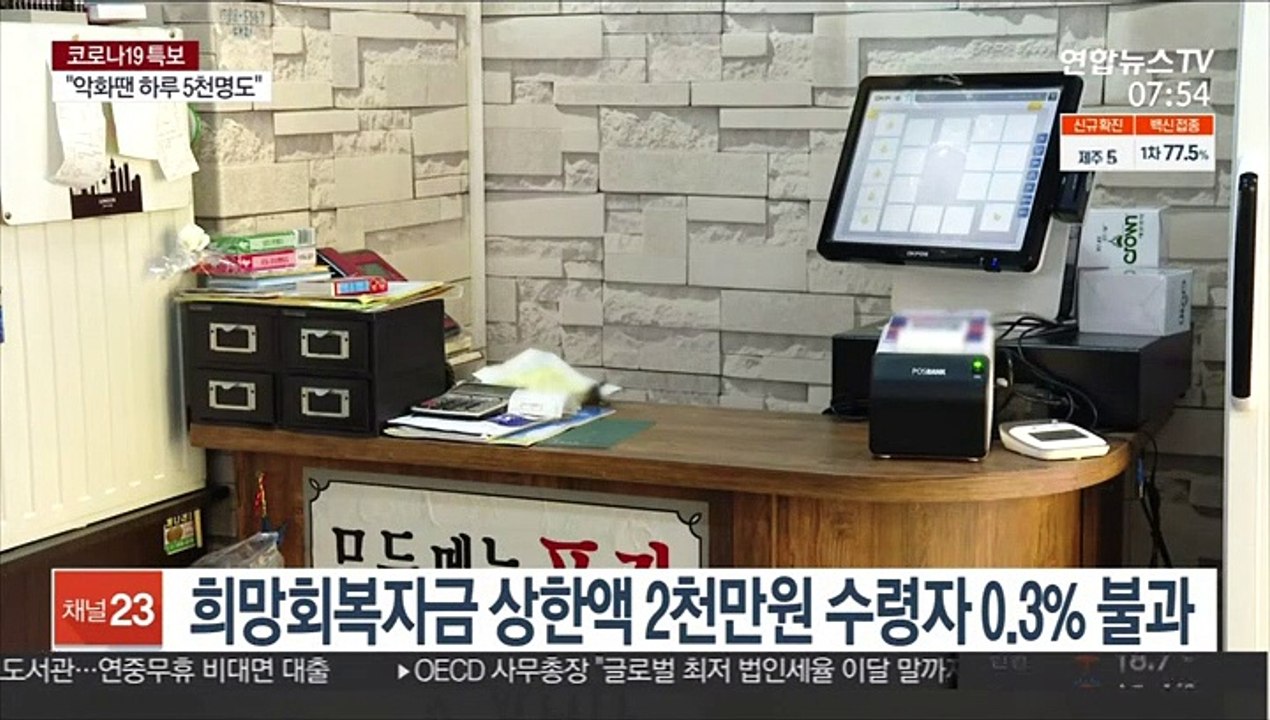 희망회복자금 상한액 2천만원 수령자 0.3% 불과
