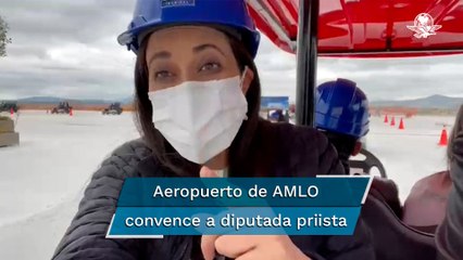 Aeropuerto Felipe Ángeles convence a diputada priista; “uno tiene que conocer para opinar”, dice