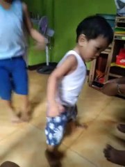 dancing with his cousin