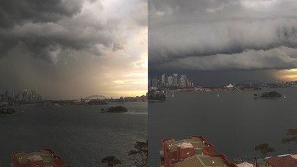 'Captivating timelapse shows storm brewing over Sydney Harbour'