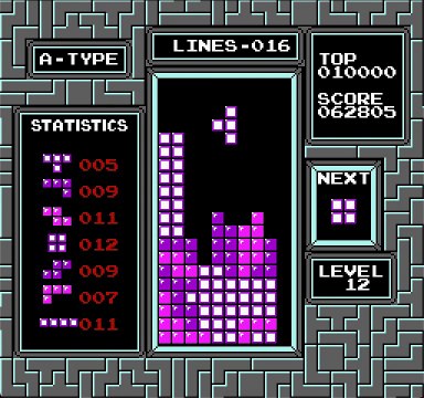 Tetris NES - A-Type - Level 12 Start