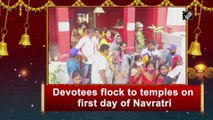 Devotees flock to temples on the first day of Navratri